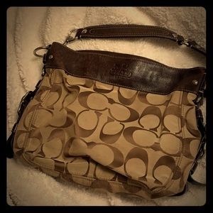 Brown coach handbag